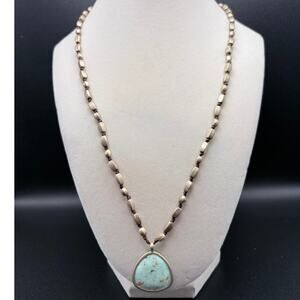 Kenneth Cole Reaction Native American Inspired Turquoise and Gold-Tone Necklace